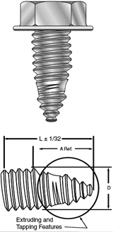 GX self extruding screw diagram